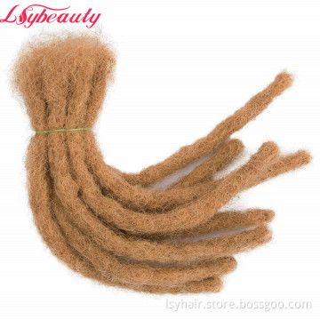 100% Hand Made Human Hair Dreadlock Extensions Dirty Blonde Locs For Men Women Hippie Afro Crochet Braiding Faux Locs Dreads